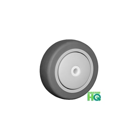 Casterhq 4"x1-1/4" GRAY THERMO RUBBER (NON MARKING) WHEEL, 250 LBS CAPACITY CB-GTR414